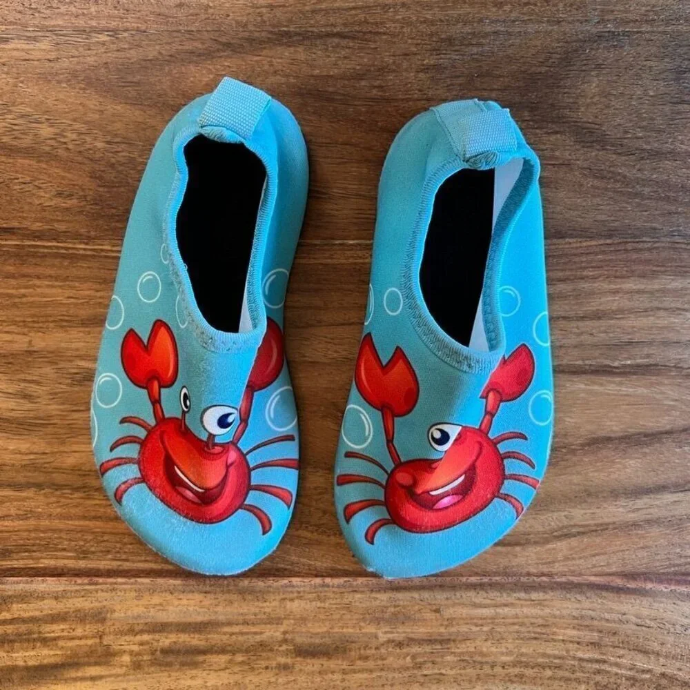 Toddler Crab Water Shoes Non-Slip Sole Quick-Dry Aqua Socks Lightweight & Comfor